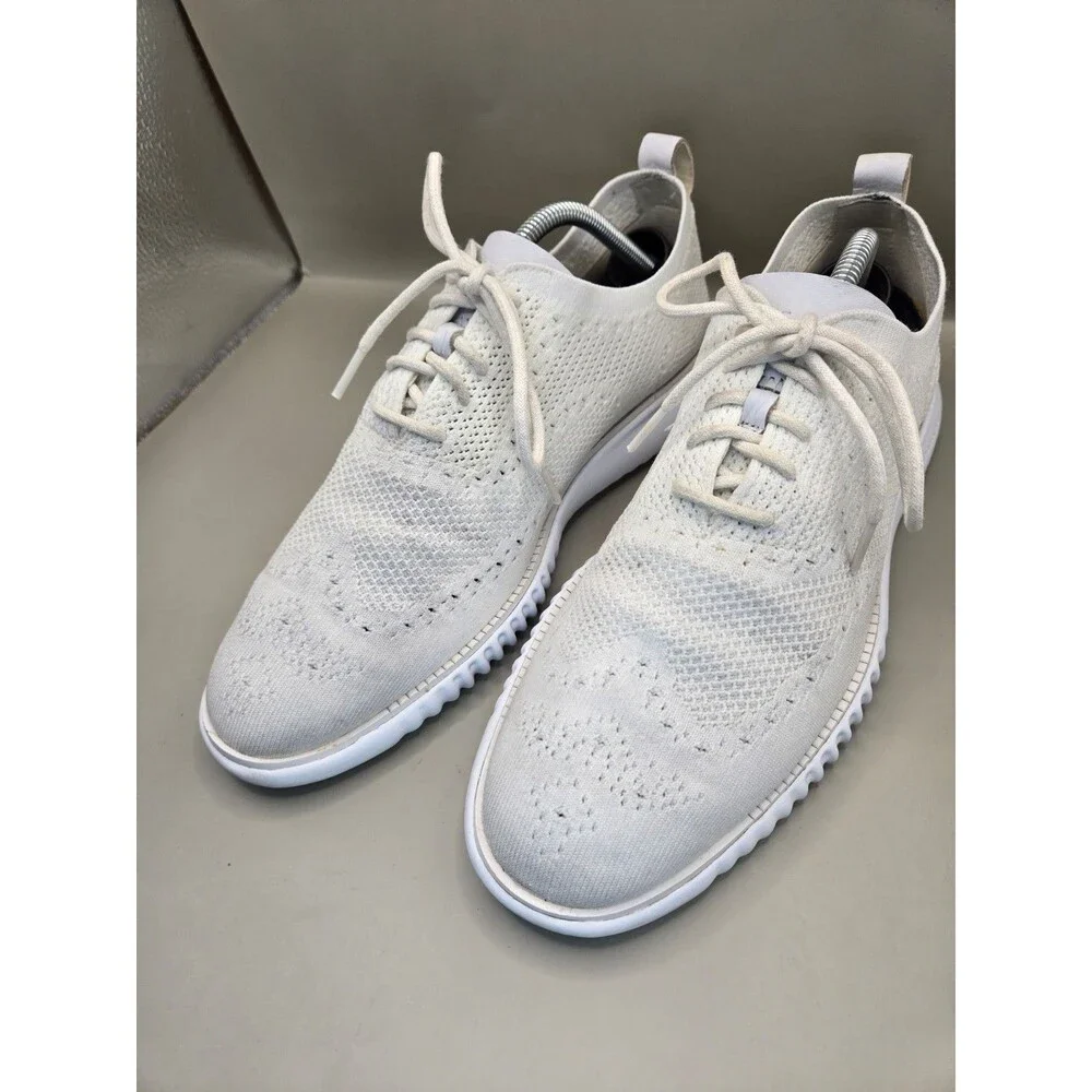 COLE HAAN 2.ZEROGRAND LASER WINGTIP Oxford Shoes Men's 9.5 White Casual c27570